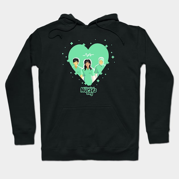 International Nurses Day Hoodie by A tone for life